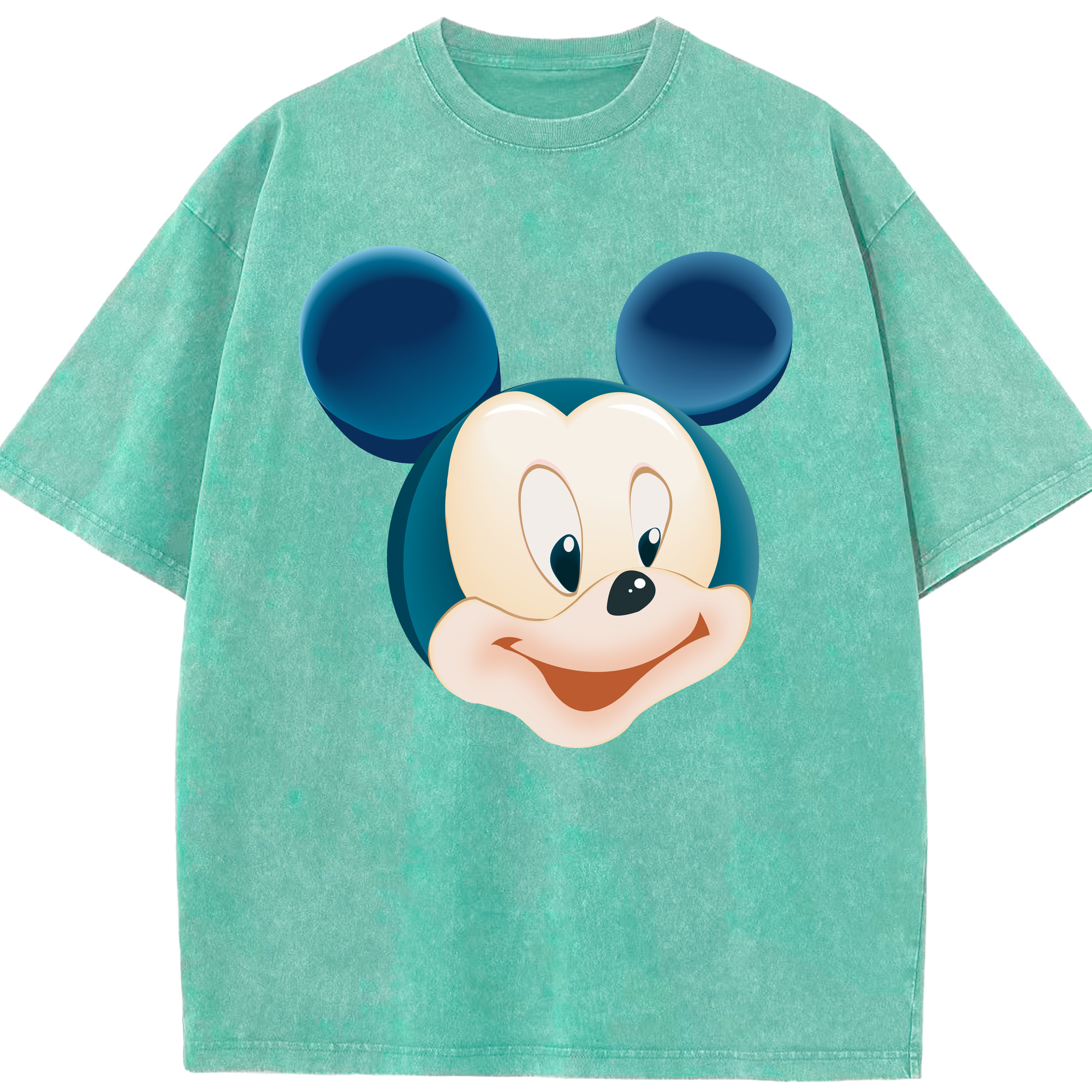 （画像用） ミッキーマウス Mickey Mouse 綿100% ヴィンテージ風 半袖Tシャツ（フロントプリント）